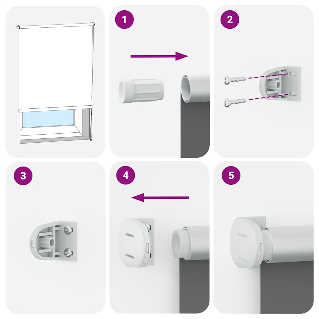 Rolo zavjesa za zamračivanje, mornarska, 115x230 cm, širina tkanine 110,7 cm, poliester