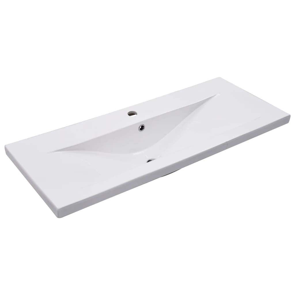 2-dijelni set kupaonskog namještaja od keramike i drva Smeđa 100 x 38.5 x 45 cm
