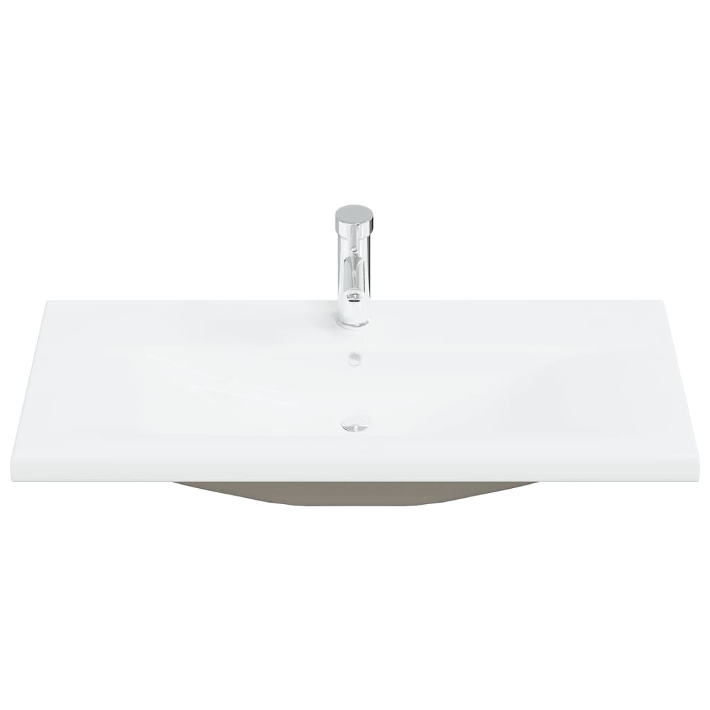 2-dijelni set kupaonskog namještaja od keramike i drva Smeđa 90 x 38.5 x 45 cm