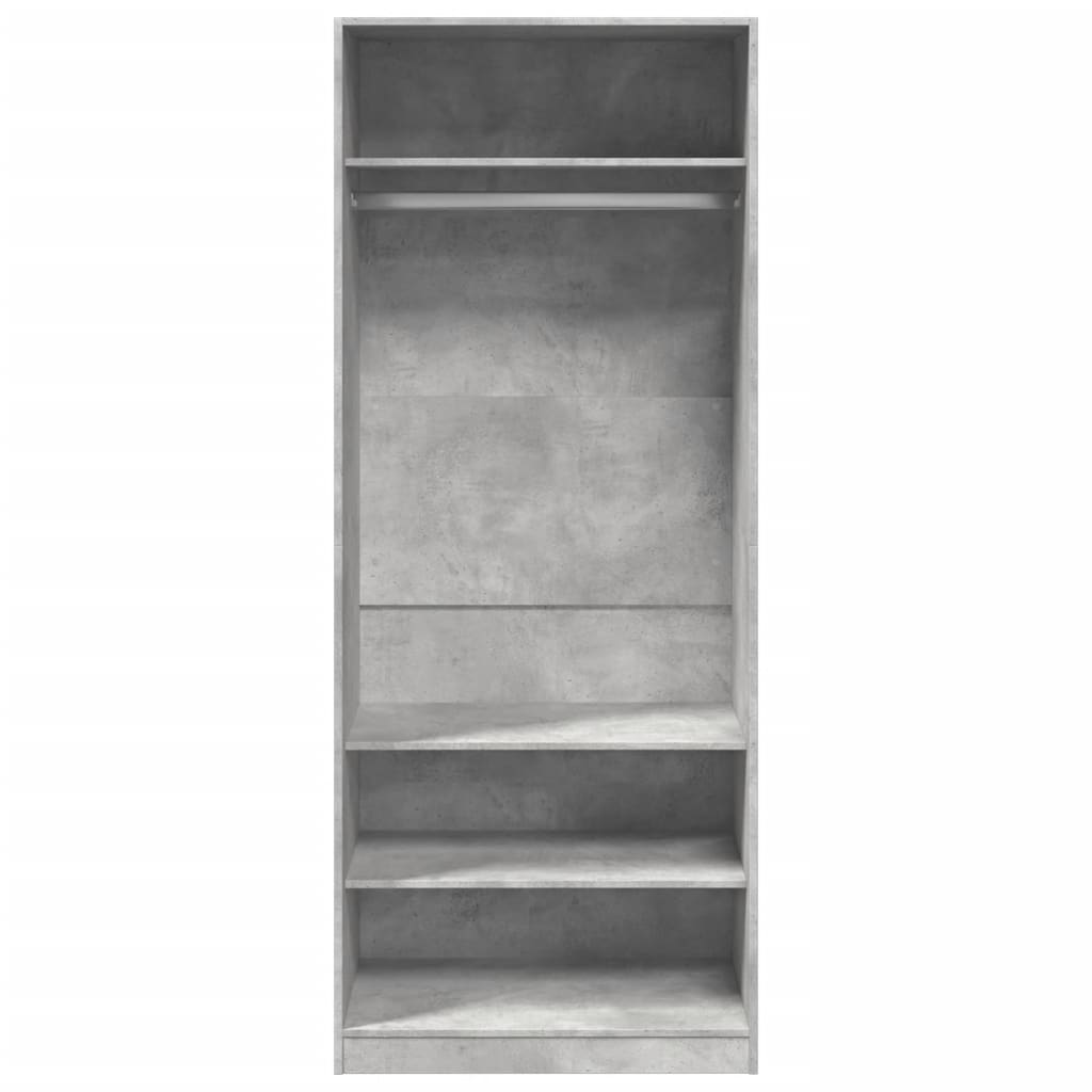 Ormar siva boja betona 80x50x200 cm od konstruiranog drva