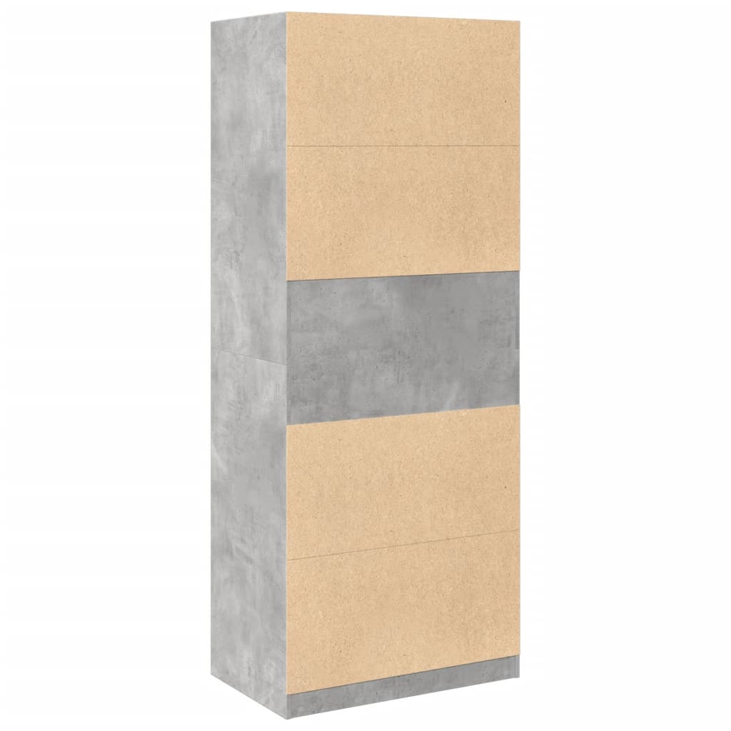 Ormar siva boja betona 80x50x200 cm od konstruiranog drva