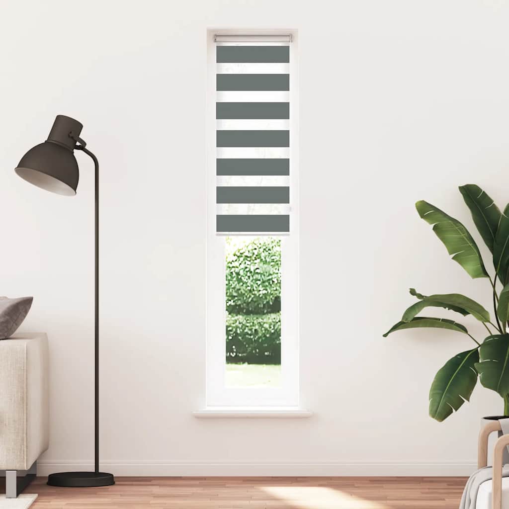 Zebra zavjesa tamno siva 40x230 cm Širina tkanine 35,9 cm Poliester