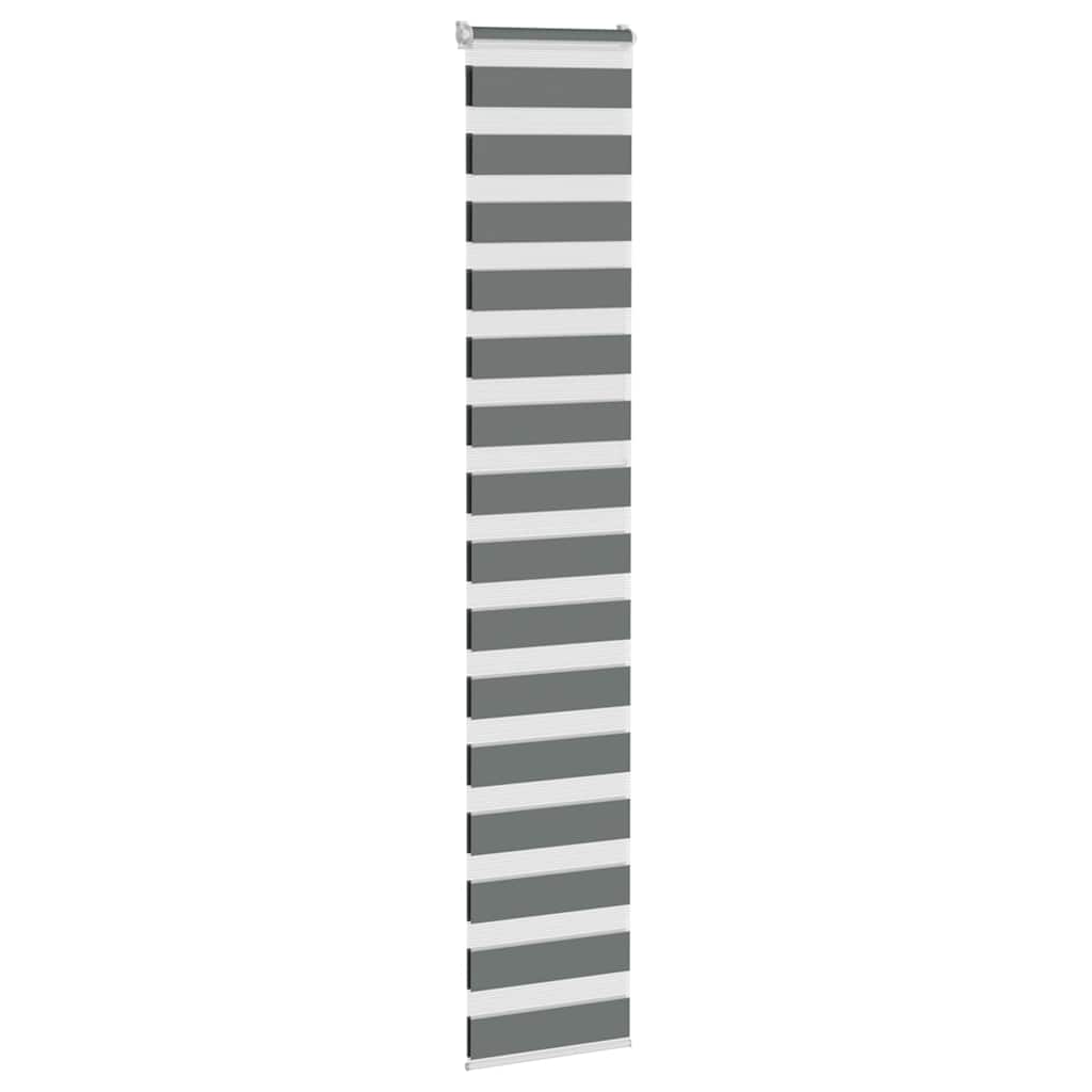 Zebra zavjesa tamno siva 45x230 cm Širina tkanine 40,9 cm Poliester