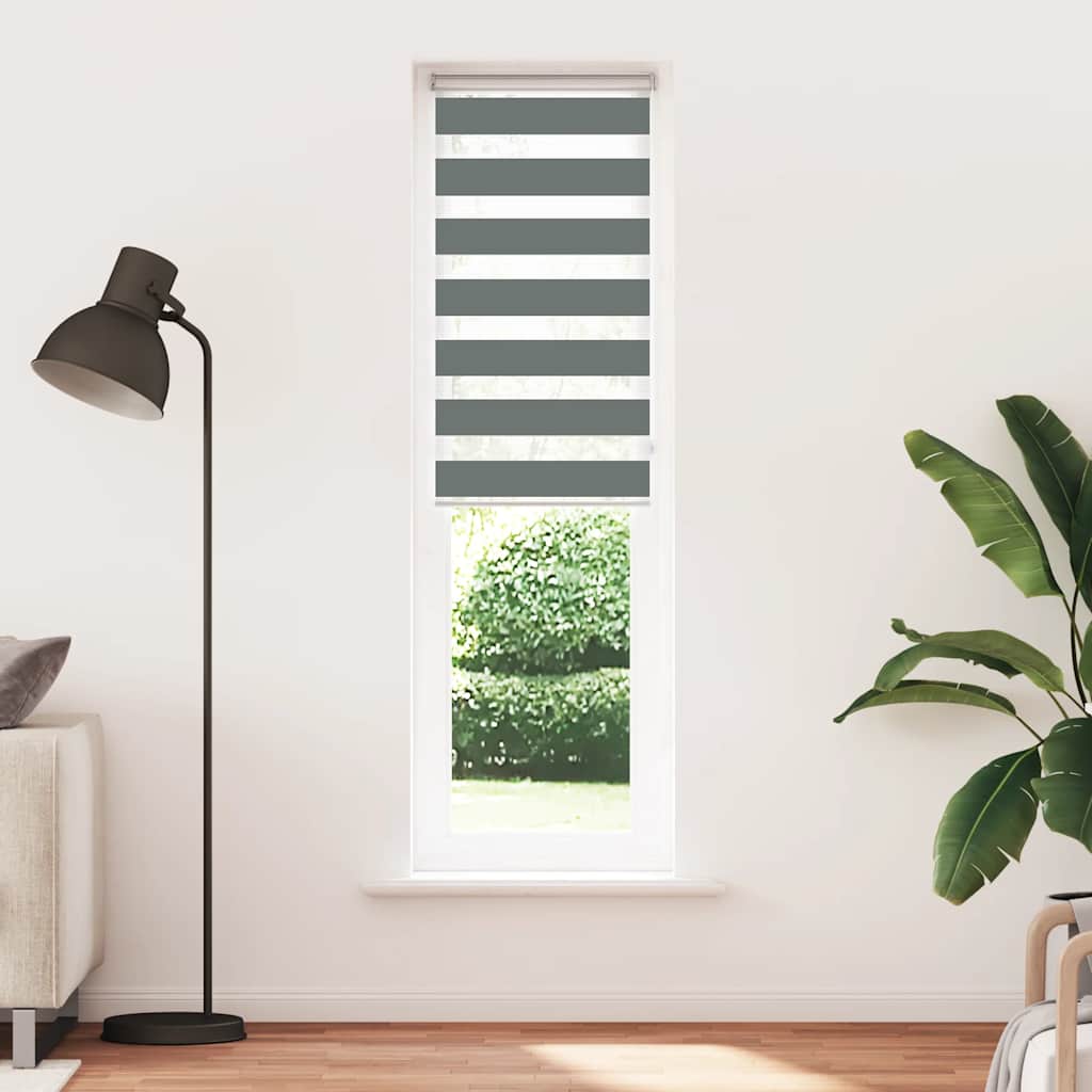 Zebra zavjesa tamno siva 55x230 cm Širina tkanine 50,9 cm Poliester