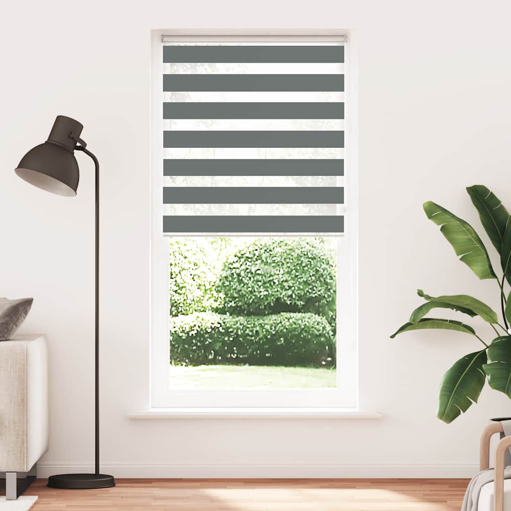 Zebra zavjesa tamno siva 115x230 cm Širina tkanine 110,9 cm Poliester
