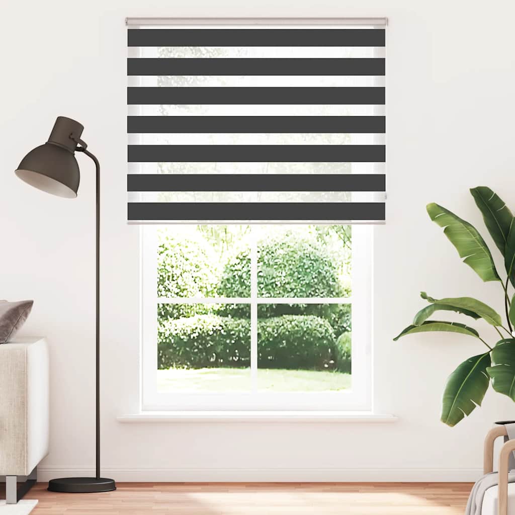 Zebra zavjesa Crna 145x230 cm Širina tkanine 140,9 cm Poliester