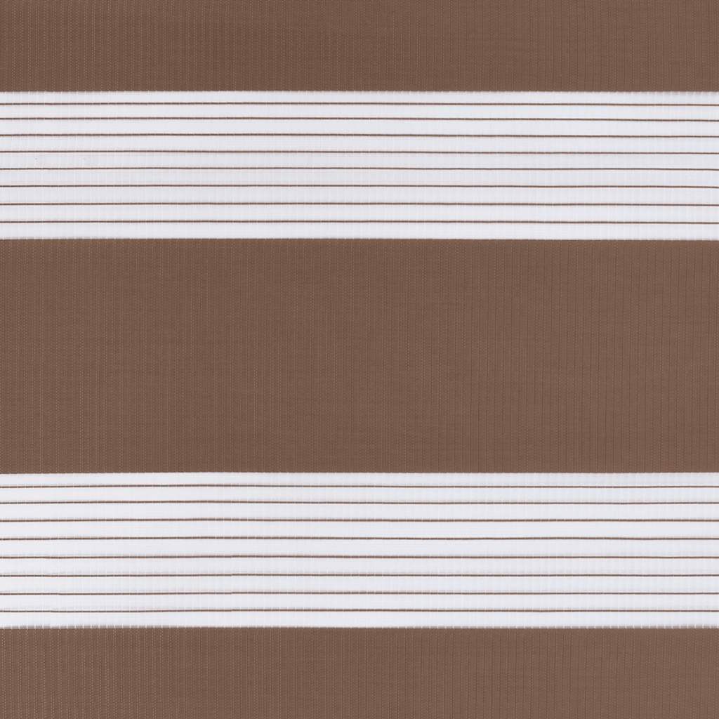 Zebra zavjesa Smeđa 110x100 cm Širina tkanine 105,9 cm Poliester