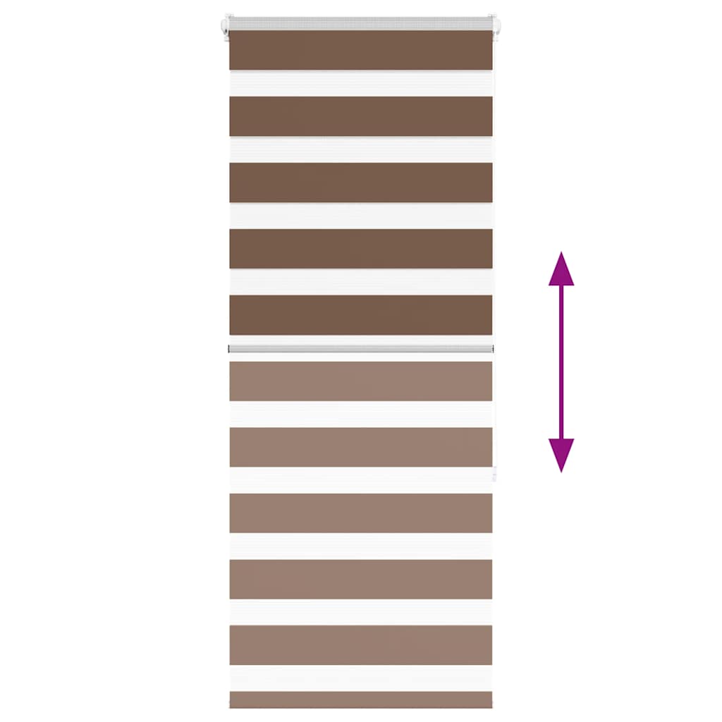 Zebra zavjesa smeđa 65x150 cm širina tkanine 60,9 cm poliester
