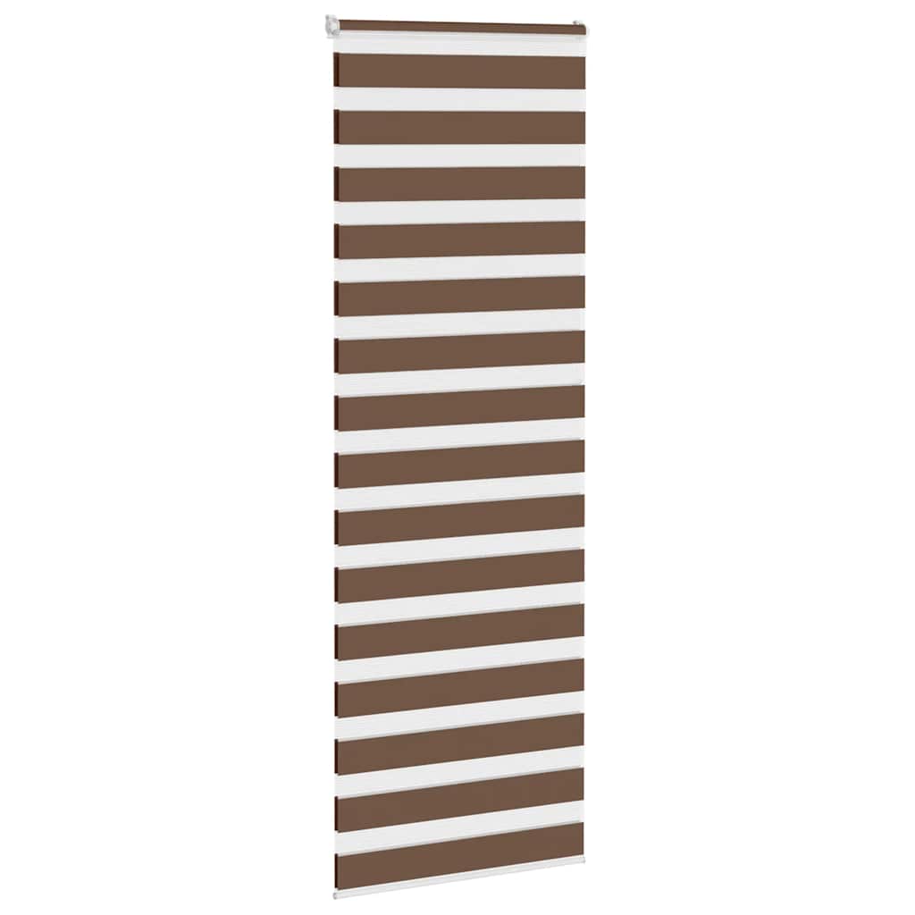 Zebra zavjesa Smeđa 80x200 cm Širina tkanine 75,9 cm Poliester