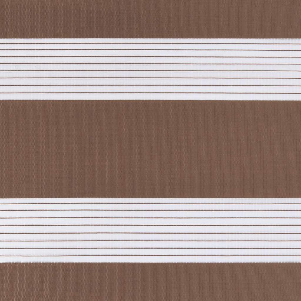 Zebra zavjesa Smeđa 110x200 cm Širina tkanine 105,9 cm Poliester