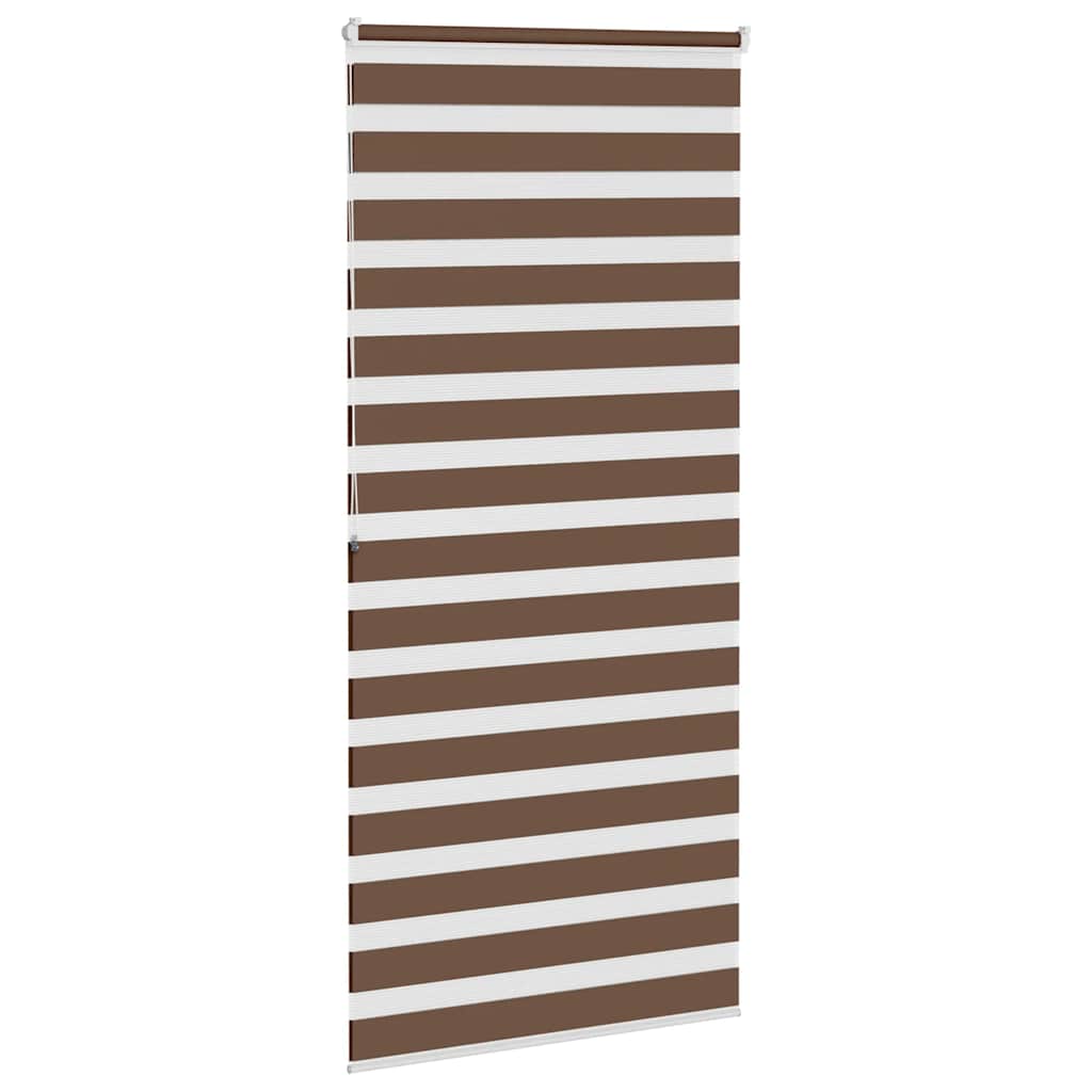 Zebra zavjesa Smeđa 110x200 cm Širina tkanine 105,9 cm Poliester