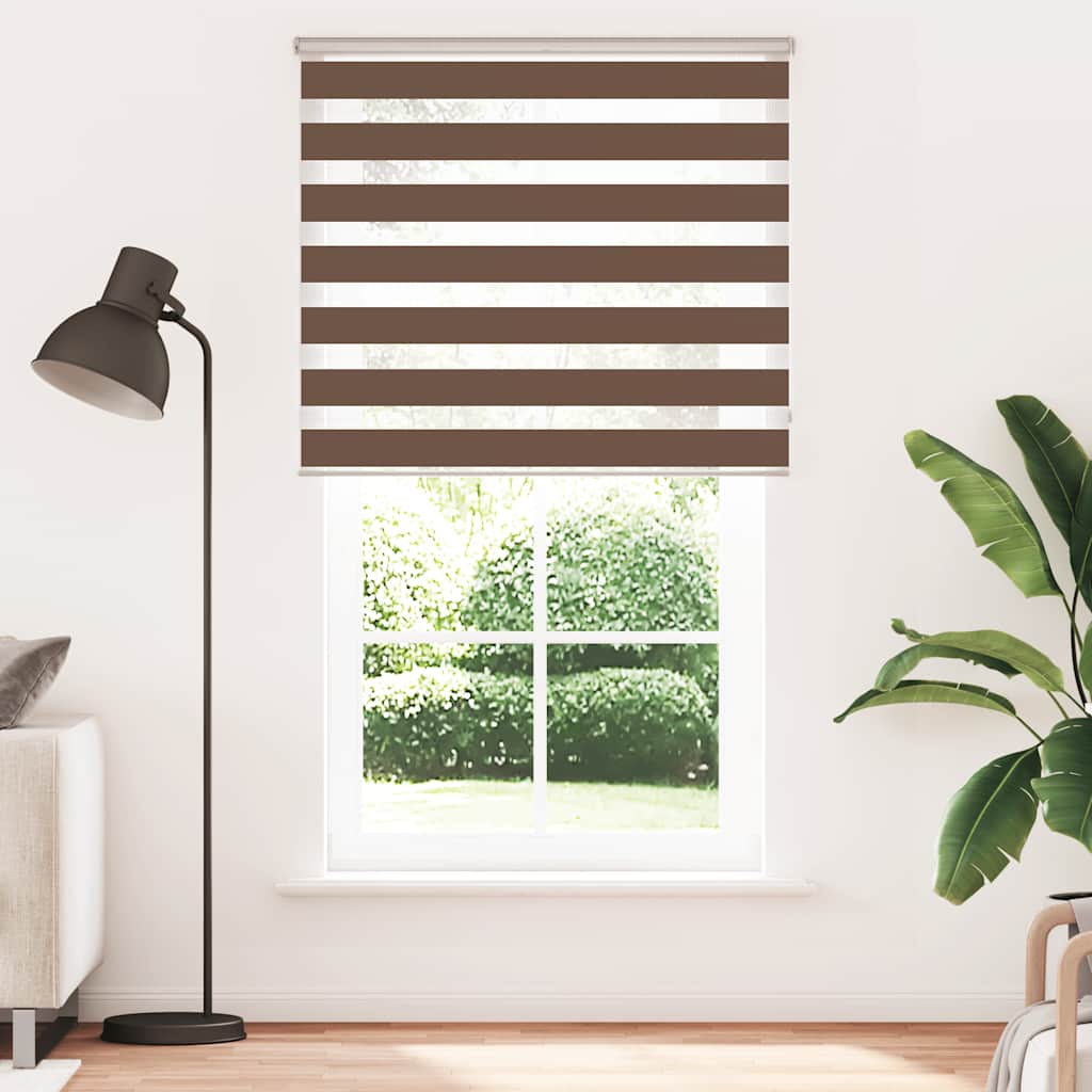 Zebra zavjesa Smeđa 135x200 cm Širina tkanine 130,9 cm Poliester