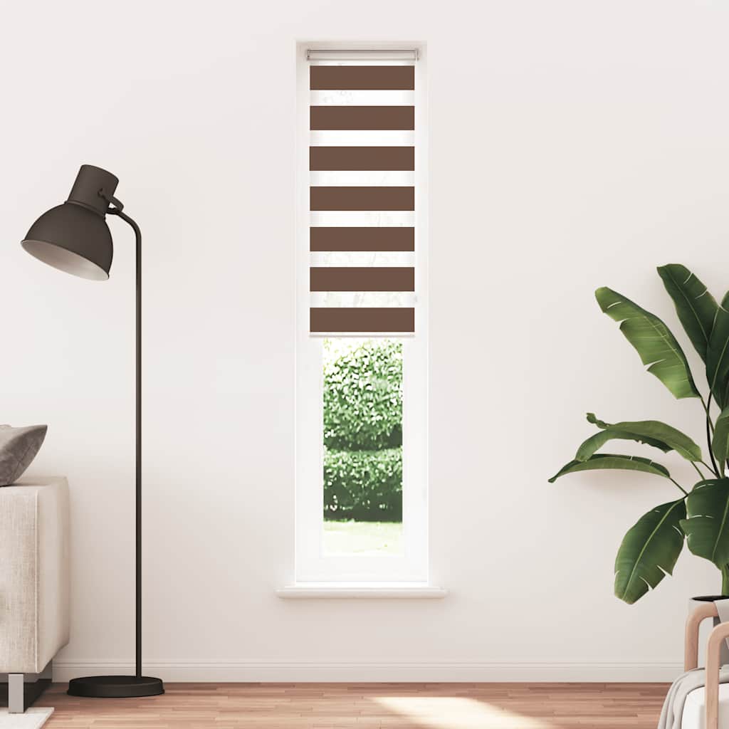 Zebra zavjesa smeđa 40x230 cm širina tkanine 35,9 cm poliester