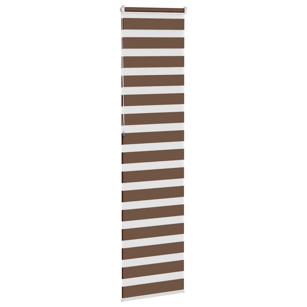 Zebra zavjesa smeđa 60x230 cm širina tkanine 55,9 cm poliester