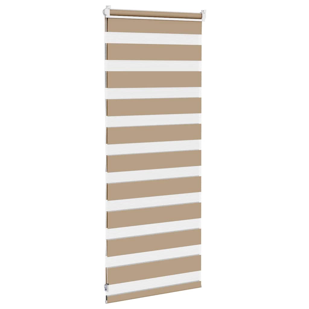 Zebra zavjesa Pješčano smeđa 60x100 cm Širina tkanine 55,9 cm Poliester