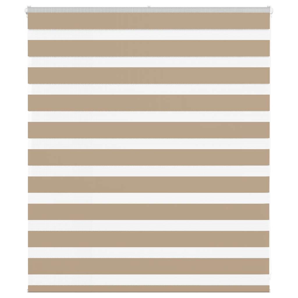 Zebra zavjesa Pješčano smeđa 120x100 cm Širina tkanine 115,9 cm Poliester