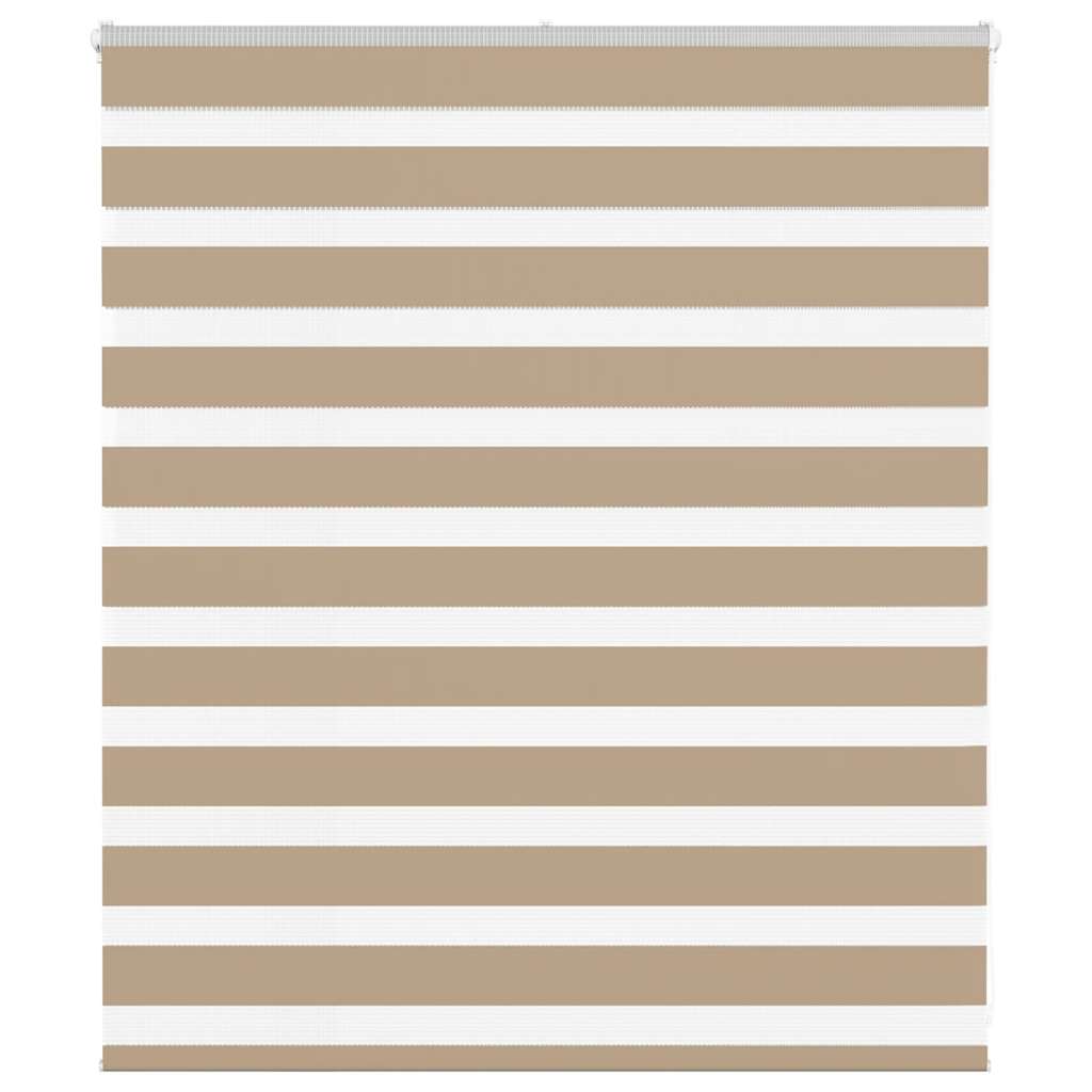 Zebra zavjesa Pješčano smeđa 125x100 cm Širina tkanine 120,9 cm Poliester