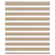 Zebra zavjesa Pješčano smeđa 130x100 cm Širina tkanine 125,9 cm Poliester