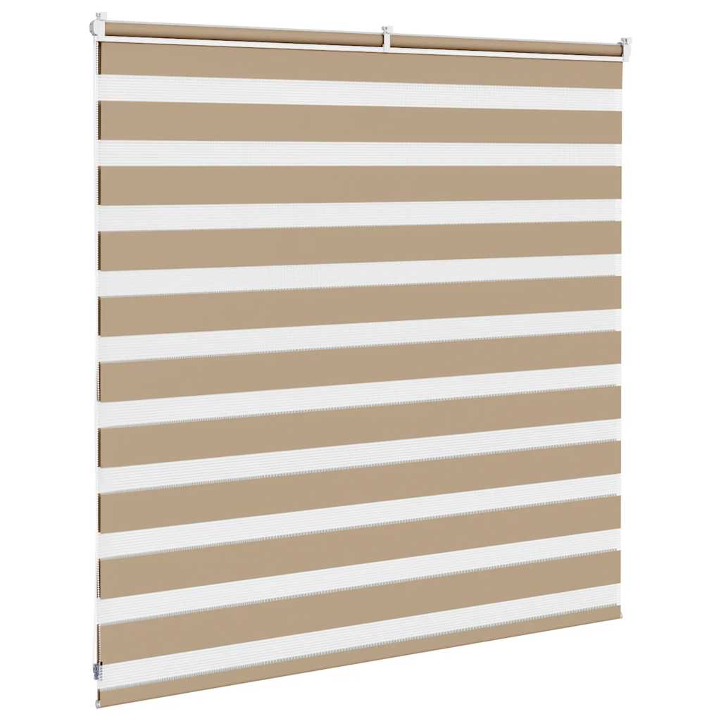Zebra zavjesa Pješčano smeđa 150x100 cm Širina tkanine 145,9 cm Poliester