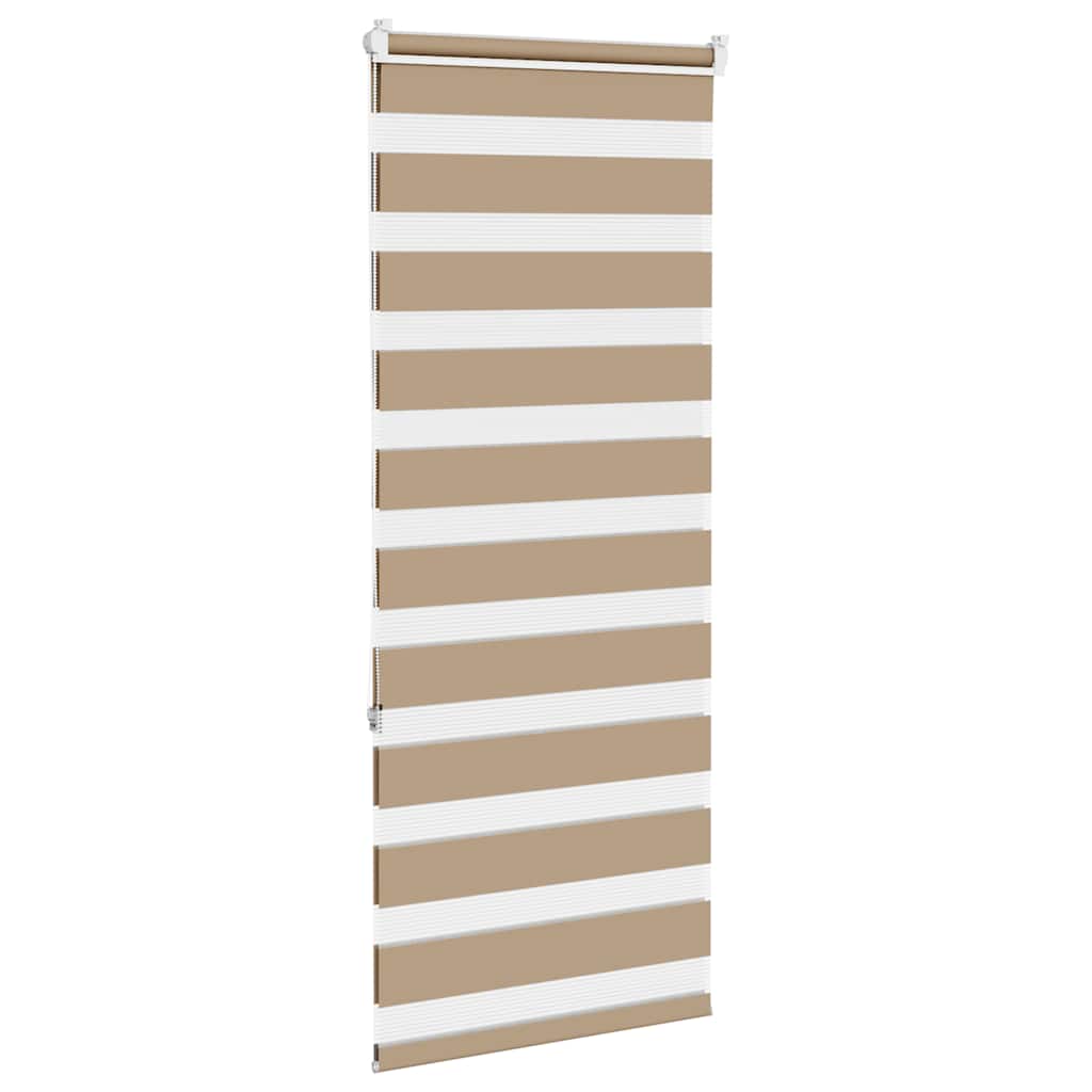 Zebra zavjesa Pješčano smeđa 55x150 cm Širina tkanine 50,9 cm Poliester