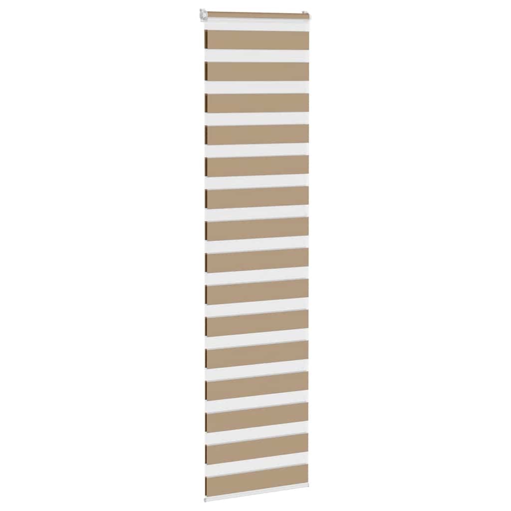 Zebra zavjesa Pješčano smeđa 60x200 cm Širina tkanine 55,9 cm Poliester