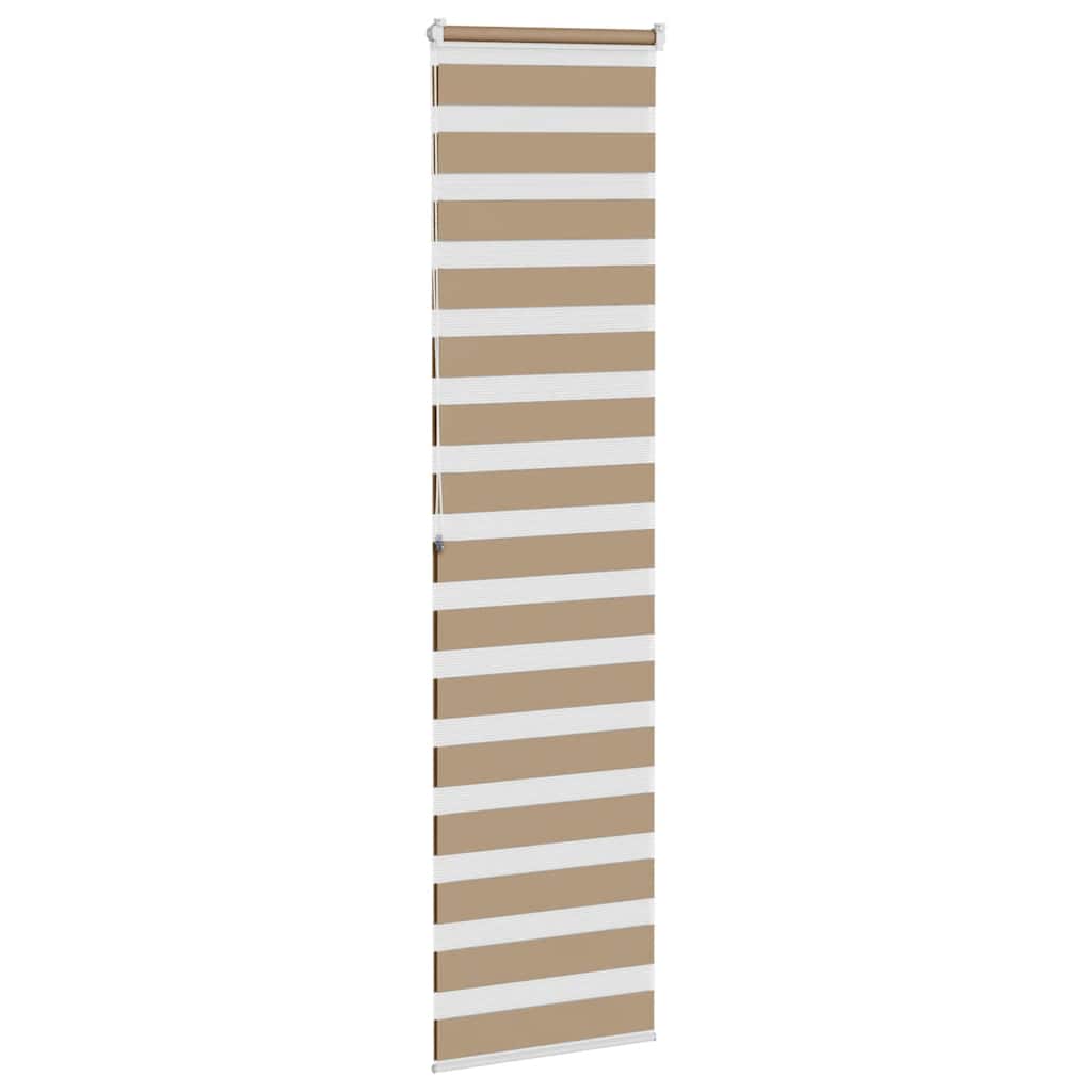 Zebra zavjesa Pješčano smeđa 60x200 cm Širina tkanine 55,9 cm Poliester