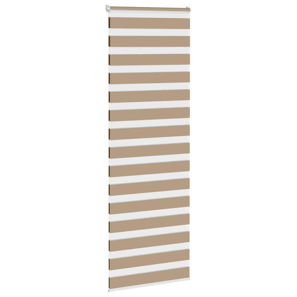 Zebra zavjesa Pješčano smeđa 70x200 cm Širina tkanine 65,9 cm Poliester