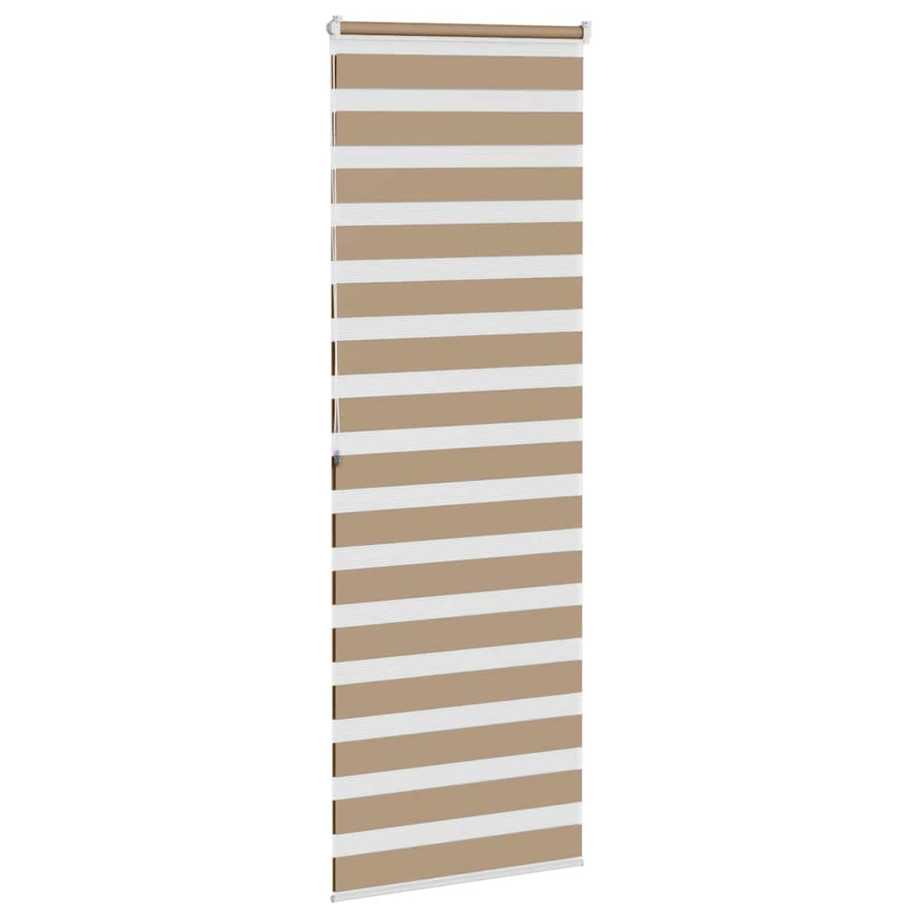 Zebra zavjesa Pješčano smeđa 70x200 cm Širina tkanine 65,9 cm Poliester