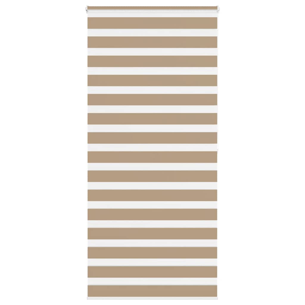 Zebra zavjesa Pješčano smeđa 100x200 cm Širina tkanine 95,9 cm Poliester