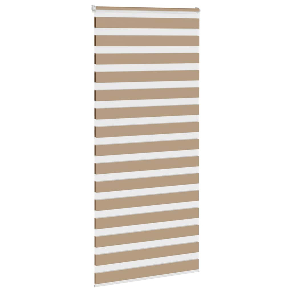 Zebra zavjesa Pješčano smeđa 110x200 cm Širina tkanine 105,9 cm Poliester