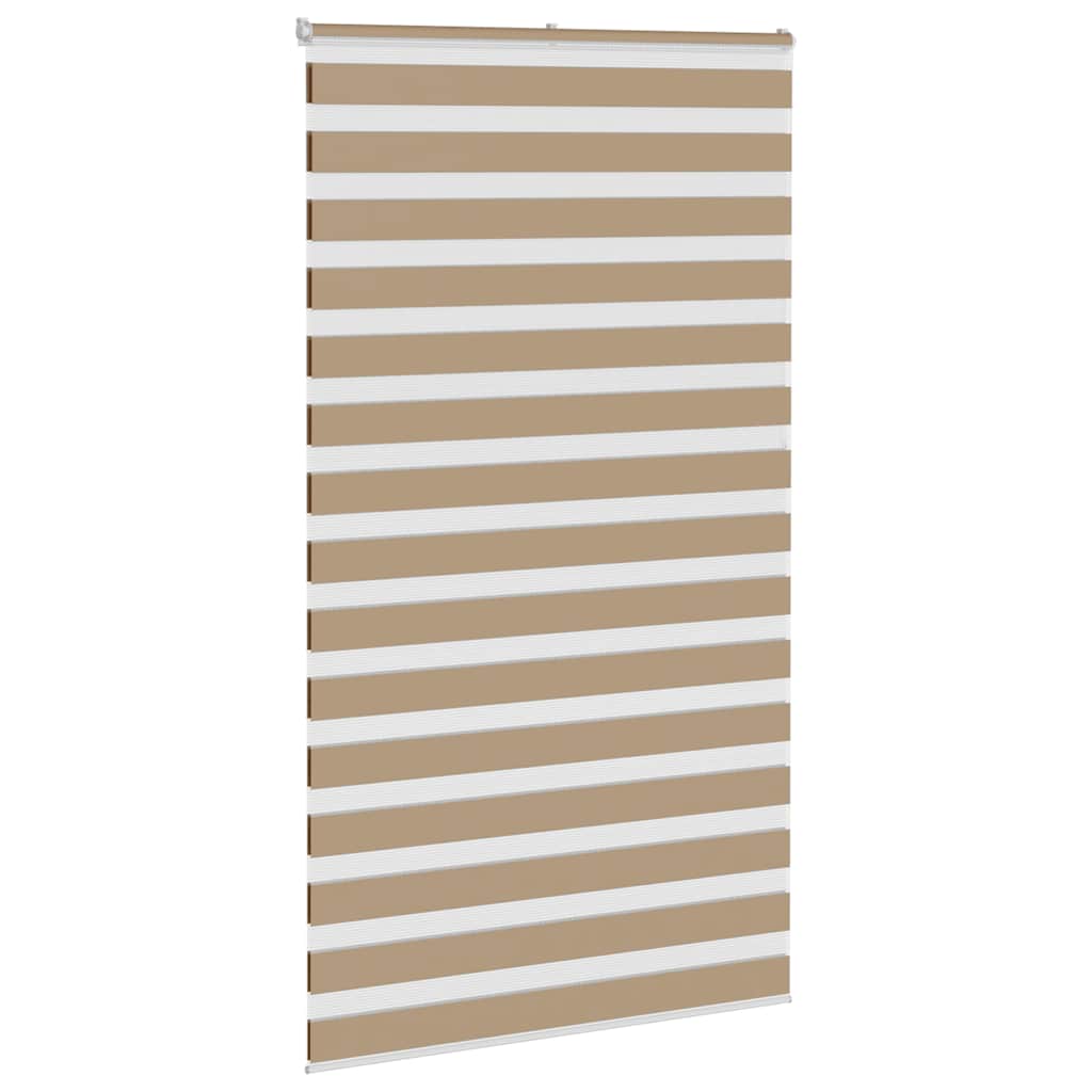 Zebra zavjesa Pješčano smeđa 120x200 cm Širina tkanine 115,9 cm Poliester