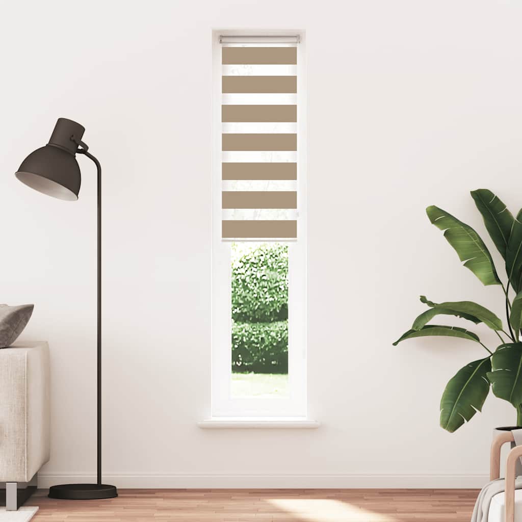 Zebra zavjesa Pješčano smeđa 50x230 cm Širina tkanine 45,9 cm Poliester