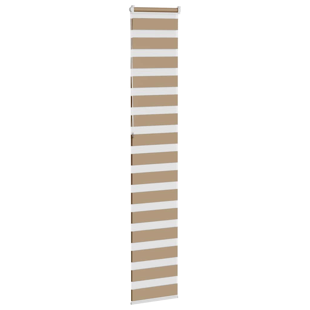 Zebra zavjesa Pješčano smeđa 50x230 cm Širina tkanine 45,9 cm Poliester