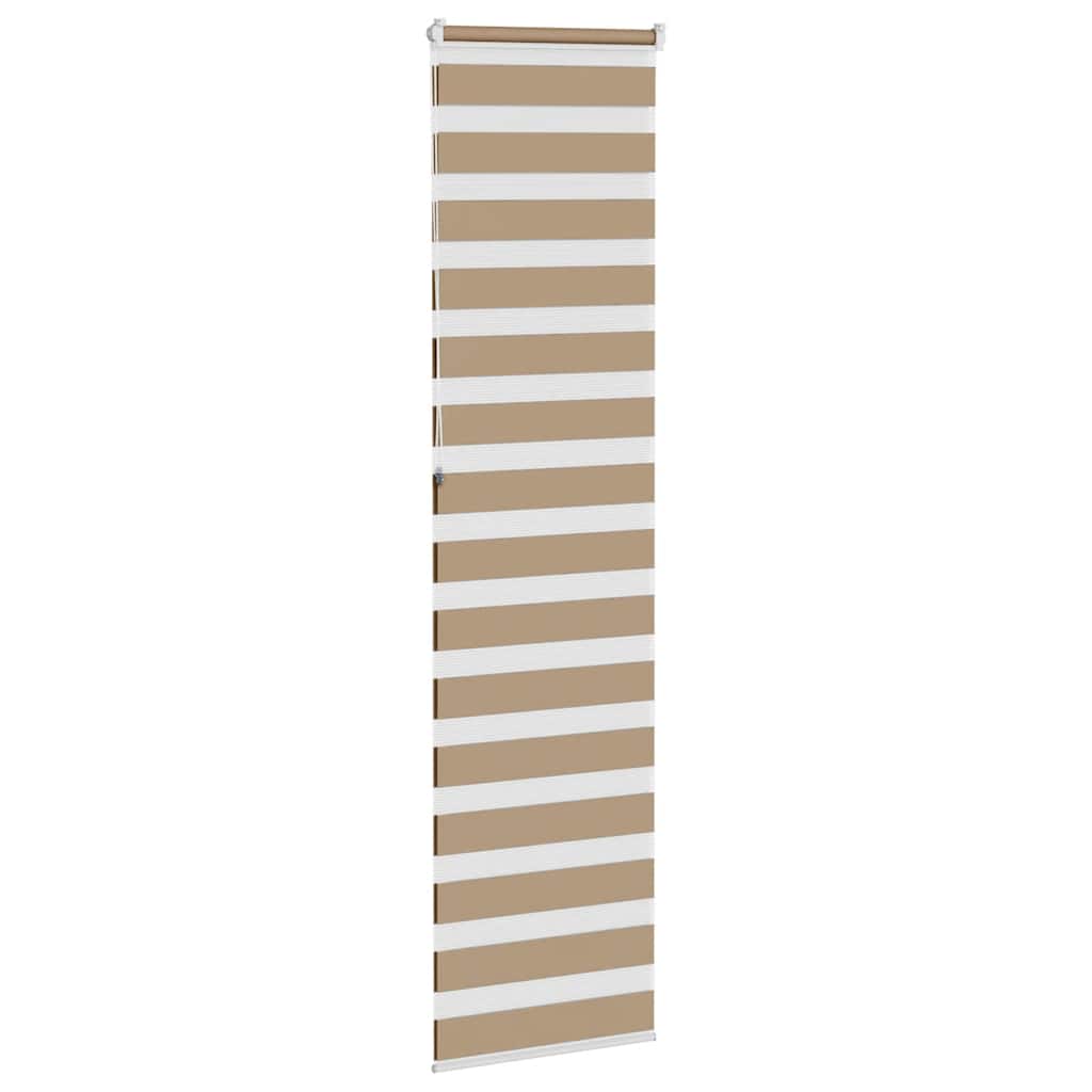 Zebra zavjesa Pješčano smeđa 55x230 cm Širina tkanine 50,9 cm Poliester
