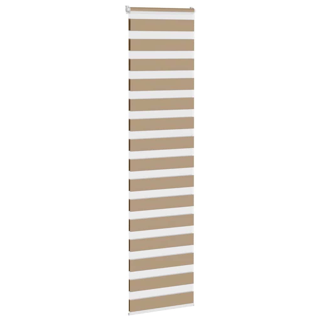 Zebra zavjesa Pješčano smeđa 60x230 cm Širina tkanine 55,9 cm Poliester