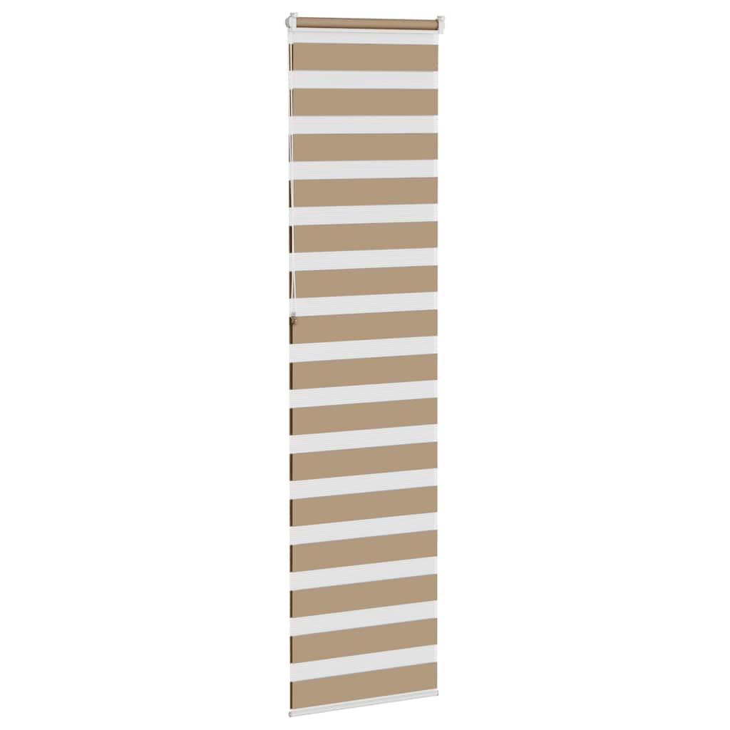 Zebra zavjesa Pješčano smeđa 60x230 cm Širina tkanine 55,9 cm Poliester