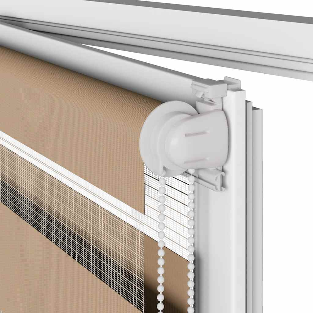 Zebra zavjesa Pješčano smeđa 65x230 cm Širina tkanine 60,9 cm Poliester