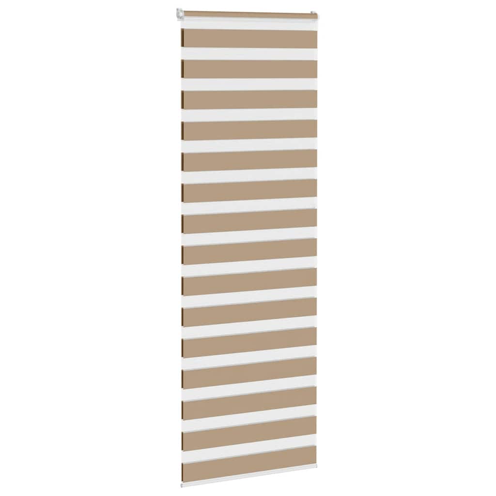 Zebra zavjesa Pješčano smeđa 80x230 cm Širina tkanine 75,9 cm Poliester