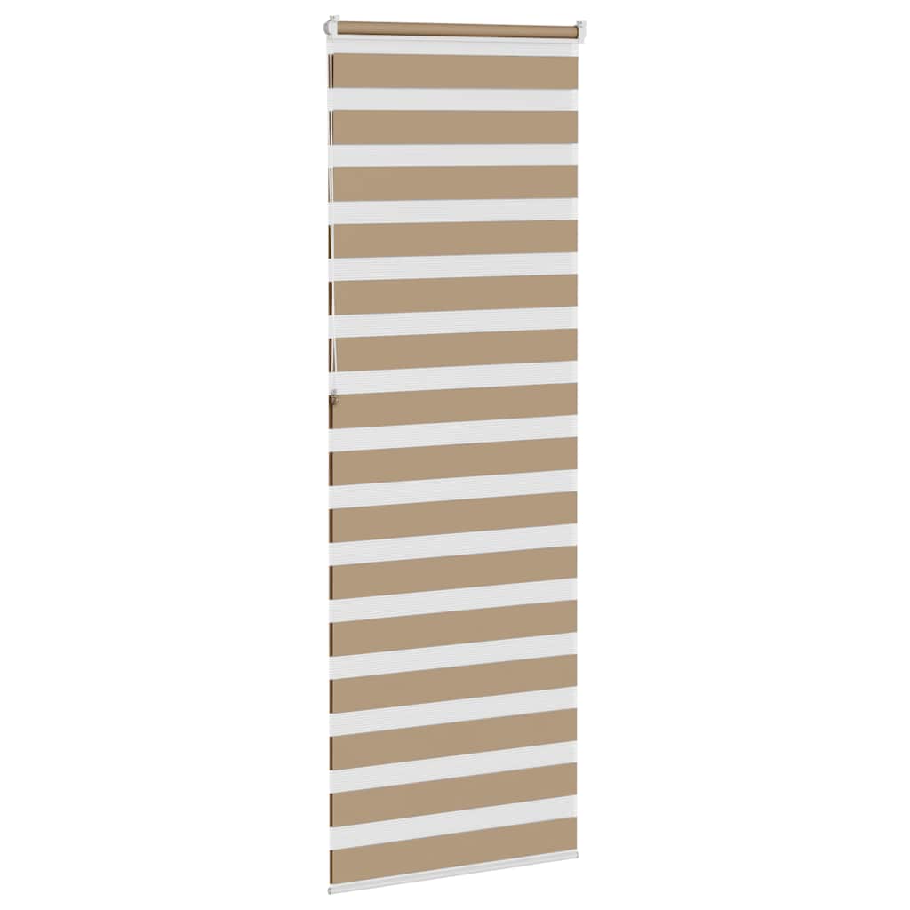 Zebra zavjesa Pješčano smeđa 85x230 cm Širina tkanine 80,9 cm Poliester