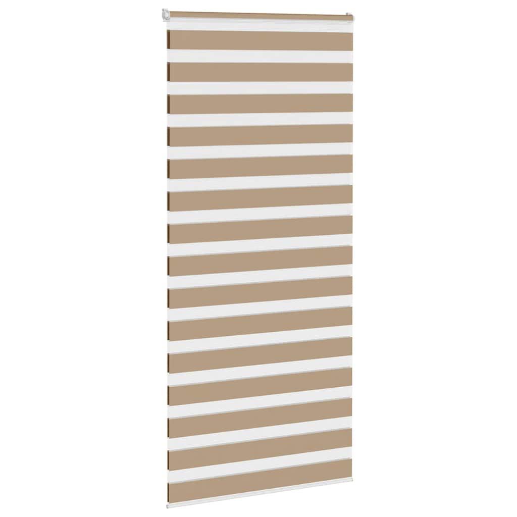 Zebra zavjesa Pješčano smeđa 95x230 cm Širina tkanine 90,9 cm Poliester