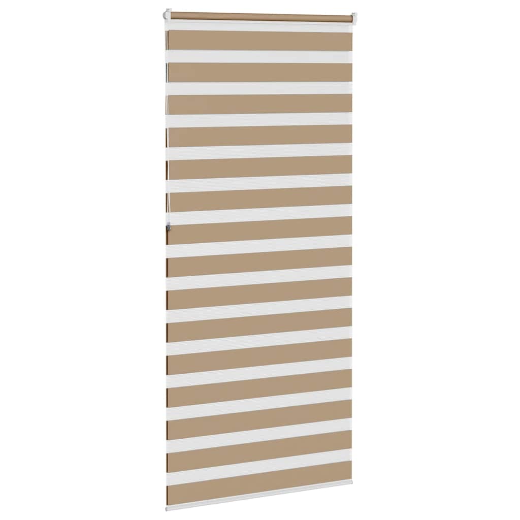Zebra zavjesa Pješčano smeđa 95x230 cm Širina tkanine 90,9 cm Poliester