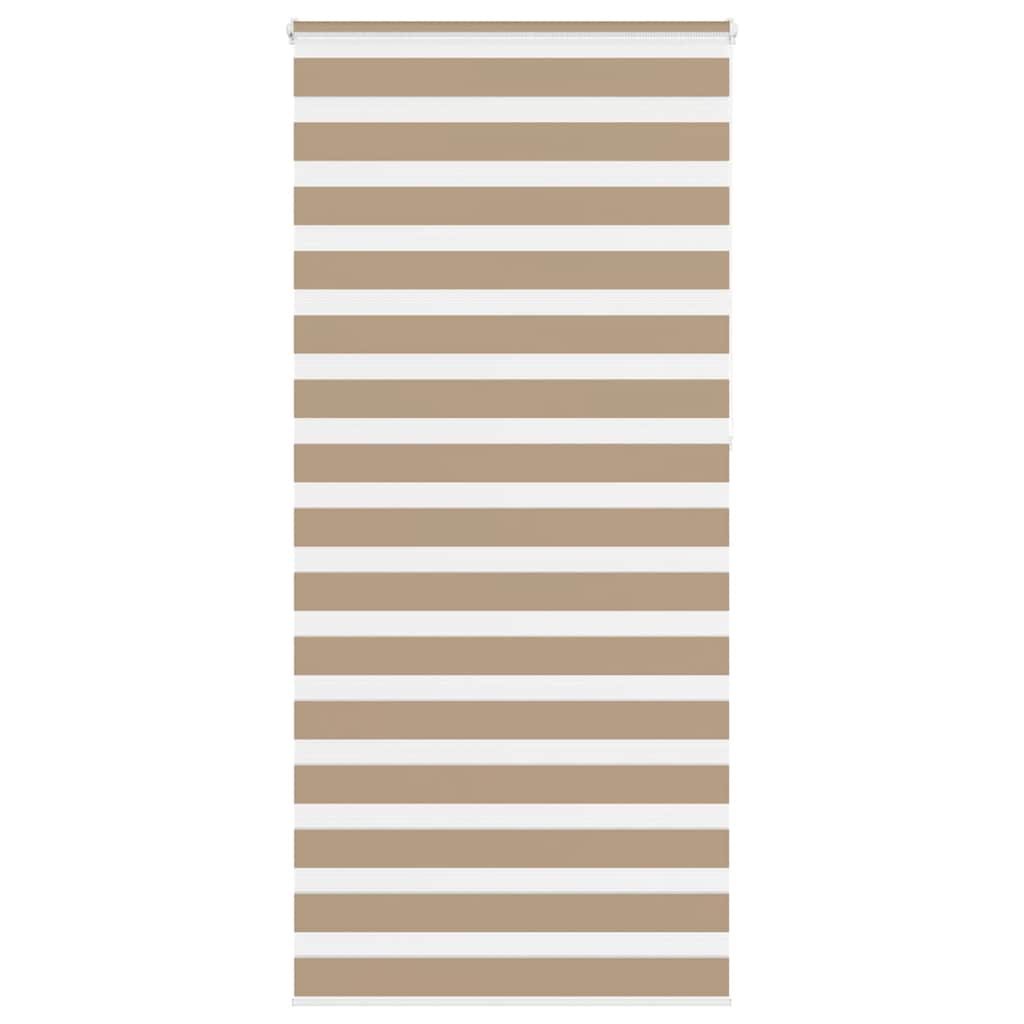 Zebra zavjesa Pješčano smeđa 110x230 cm Širina tkanine 105,9 cm Poliester