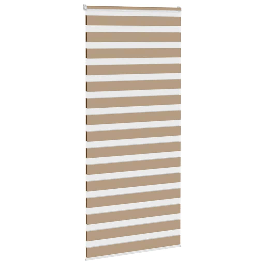 Zebra zavjesa Pješčano smeđa 110x230 cm Širina tkanine 105,9 cm Poliester