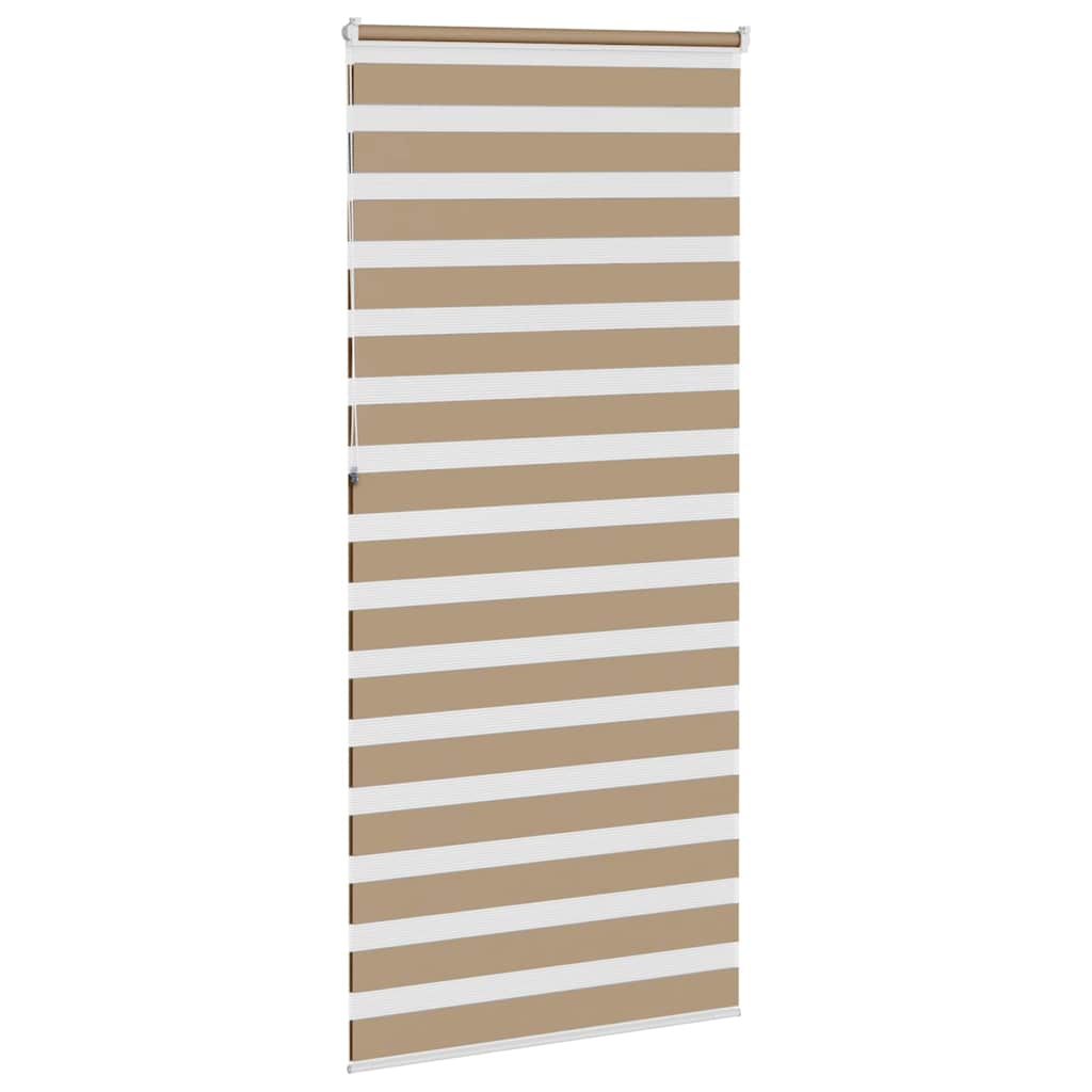 Zebra zavjesa Pješčano smeđa 115x230 cm Širina tkanine 110,9 cm Poliester
