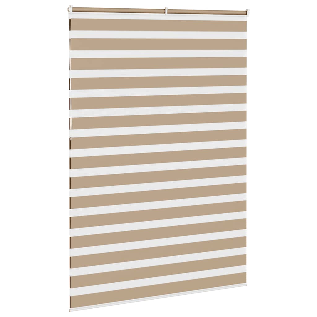 Zebra zavjesa Pješčano smeđa 155x230 cm Širina tkanine 150,9 cm Poliester