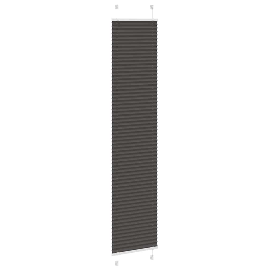 Plisirana zavjesa Crna 45x200 cm Širina tkanine 44,4 cm Poliester