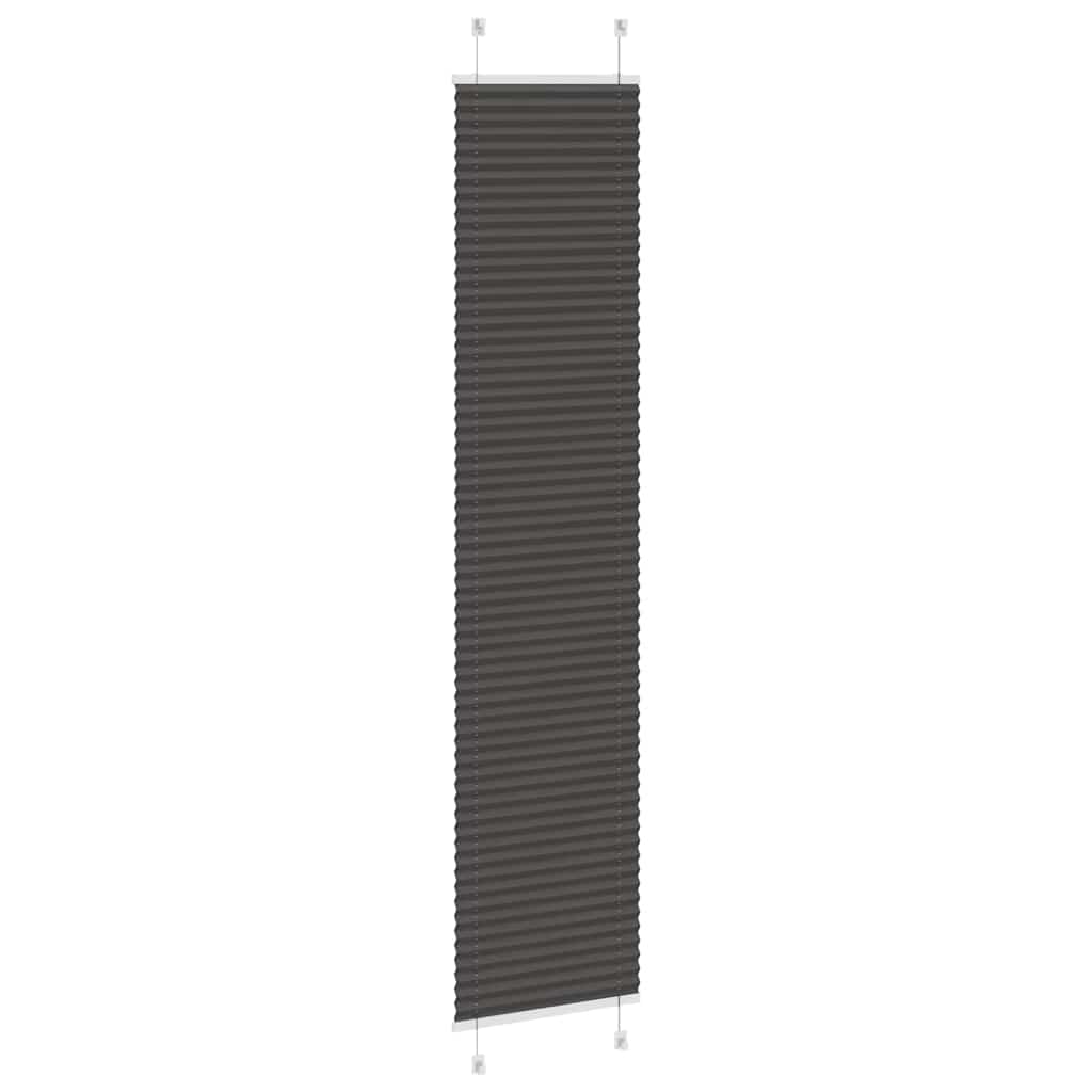 Plisirana zavjesa Crna 45x200 cm Širina tkanine 44,4 cm Poliester