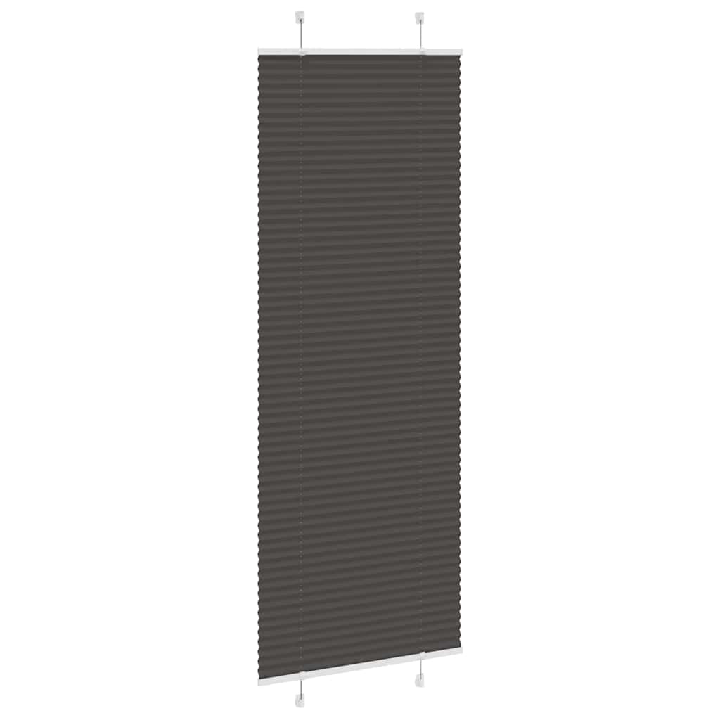Plisirana zavjesa Crna 75x200 cm Širina tkanine 74,4 cm Poliester