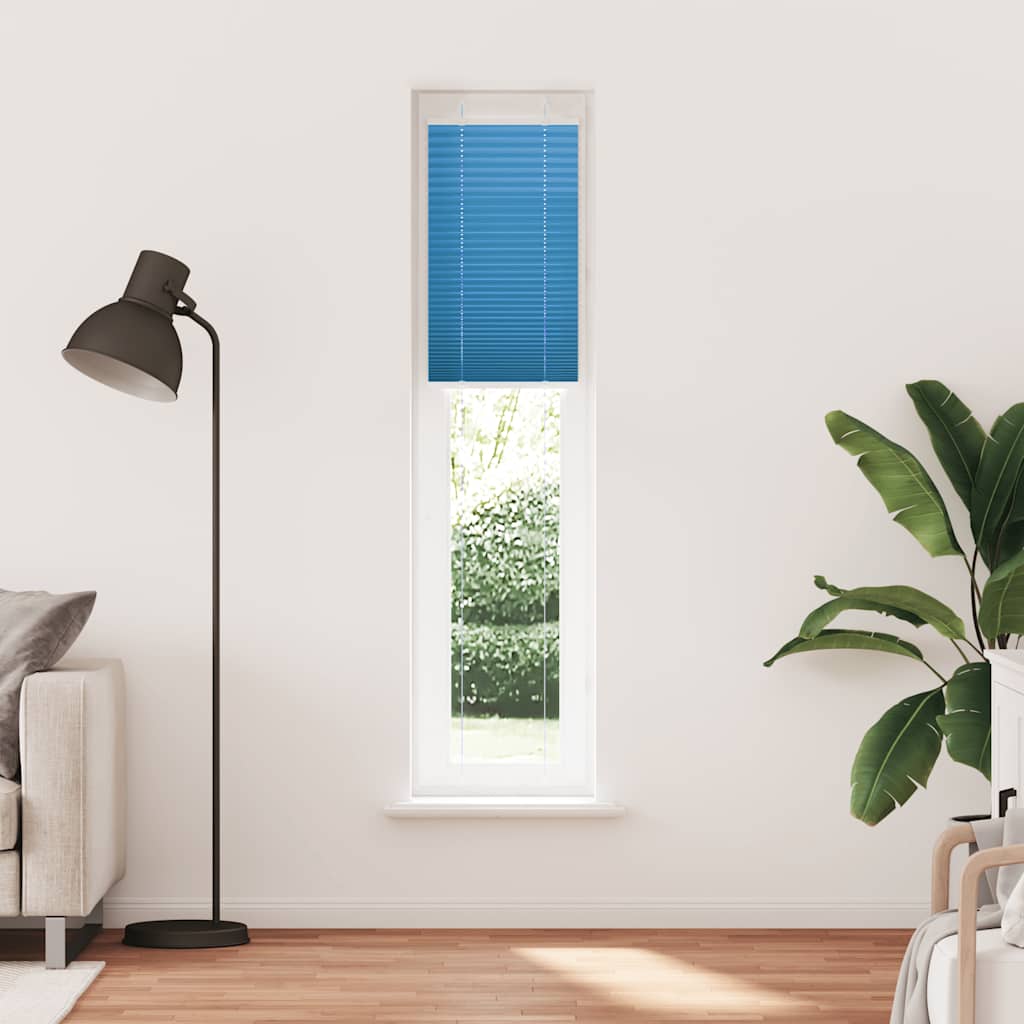 Plisirana zavjesa Plava 45x200 cm Širina tkanine 44,4 cm Poliester