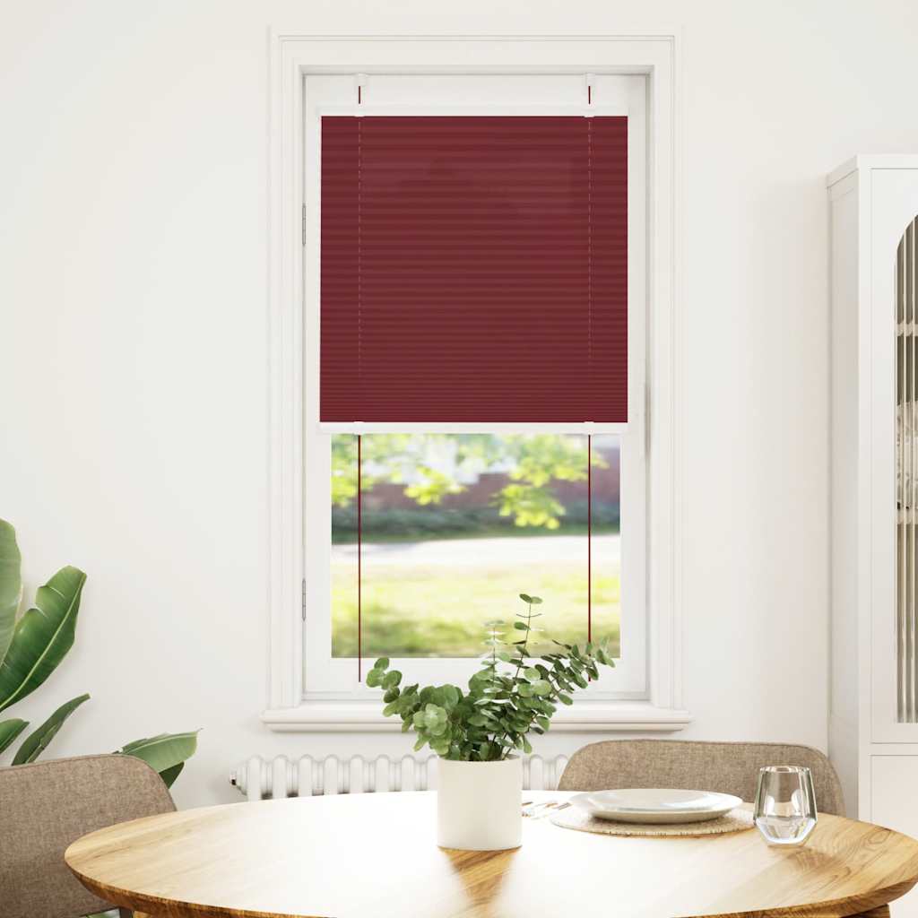 Plisirana zavjesa bordo crvena 55x100 cm Širina tkanine 54,4 cm Poliester